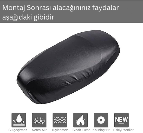 Maxi Scooter Sele Kılıfı SİYAH DERİ